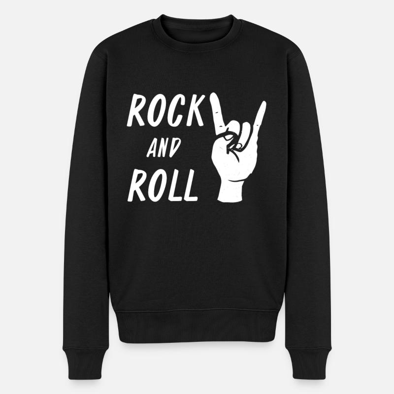 Rock and Roll - Pull Premium bio Homme - noir