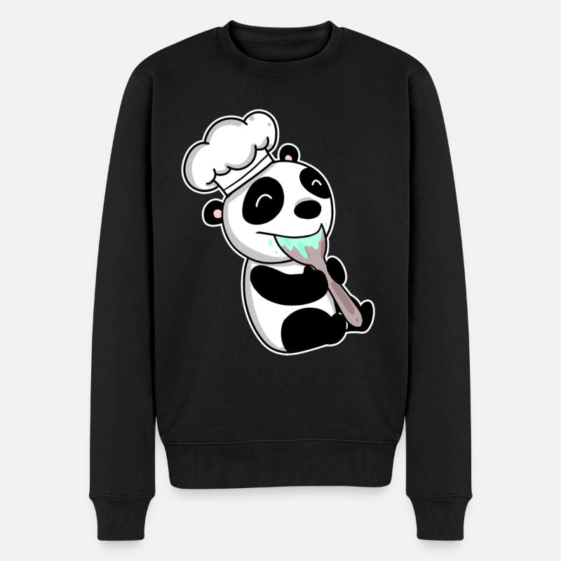 Panda bouillant bébé - Pull Premium bio Homme - noir