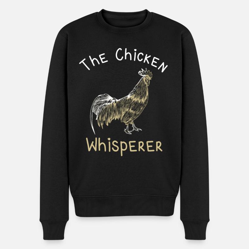 The Chicken Whisperer Hahn Bauer Geflügel Landwirt - Männer Premium Bio Pullover - Schwarz
