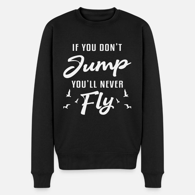 Fallschirm Fallschirmspringer Skydiving Geschenk - Männer Premium Bio Pullover - Schwarz