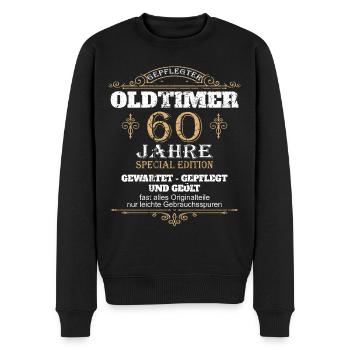 60 Geburtstag Mann 60 Jahre 60er Geschenk Männer - Männer Premium Bio Pullover - Schwarz - Vorne - Nico (187cm)