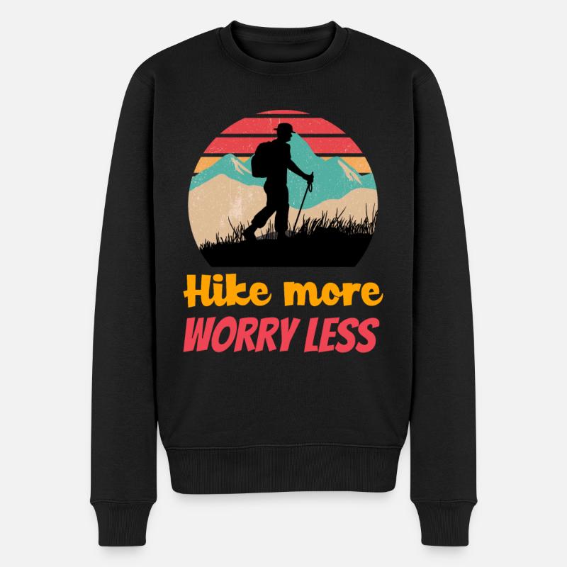 Plus de randonnées moins prendre soin de marcher - Pull Premium bio Homme - noir