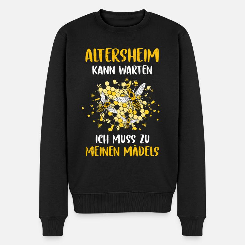 Imker Tshirt Hummel Bienchen Zeidler Beekeeper - Männer Premium Bio Pullover - Schwarz