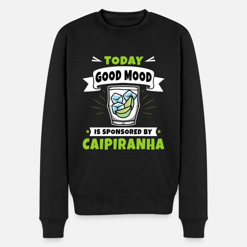 Caipirinha - Today Good mood - Männer Premium Bio Pullover - Schwarz