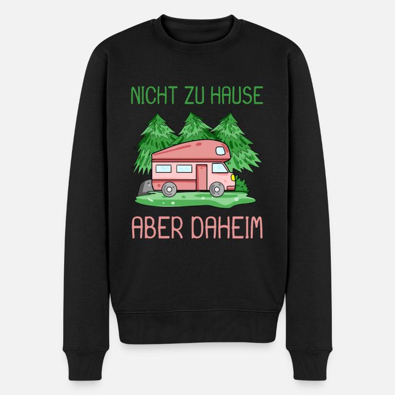 Camping Camper Wohnmobil - Männer Premium Bio Pullover - Schwarz