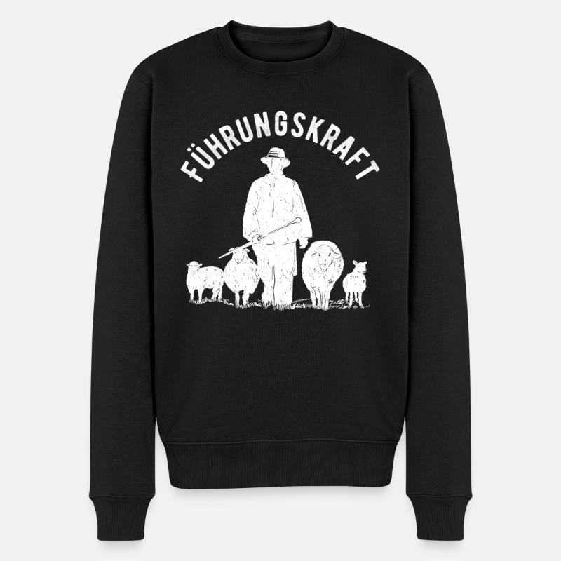 Schafe Schäfer Schafhirte Führungskraft Tierwirt - Männer Premium Bio Pullover - Schwarz