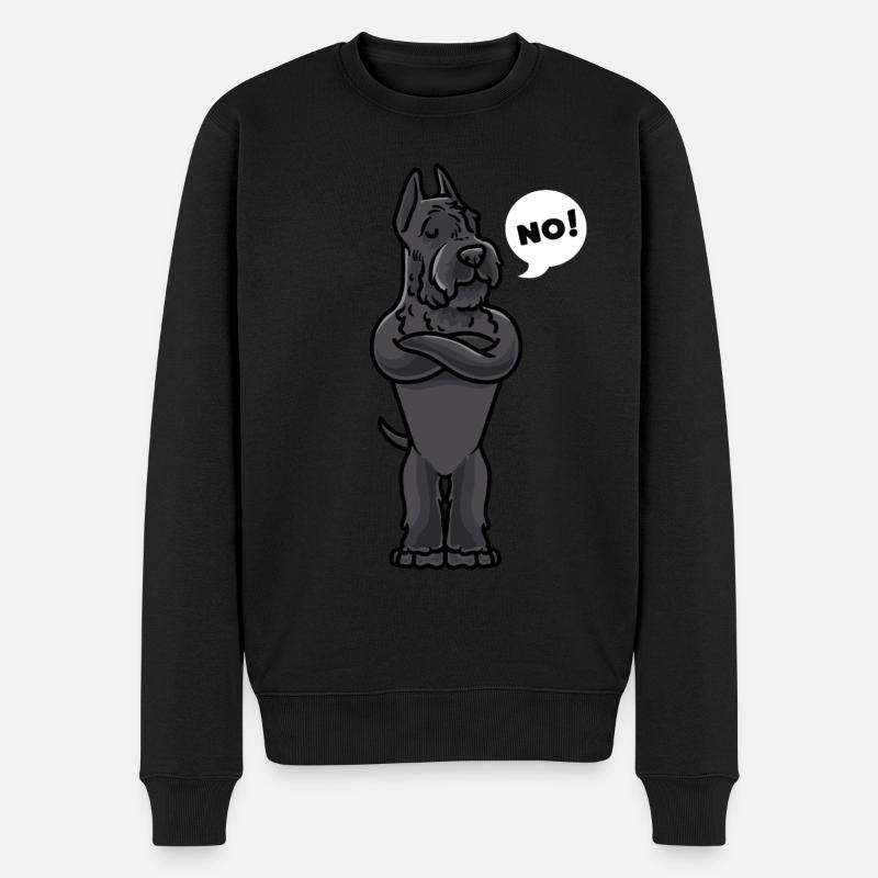 Sturer Riesenschnauzer - Männer Premium Bio Pullover - Schwarz