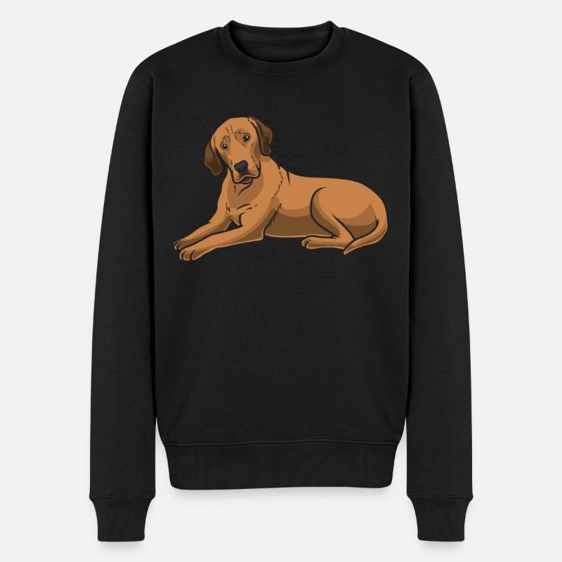 Sturer Broholmer Hund - Männer Premium Bio Pullover - Schwarz