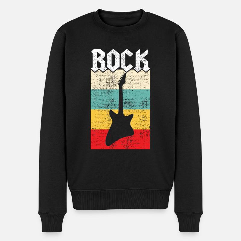 Rock rock - Pull Premium bio Homme - noir