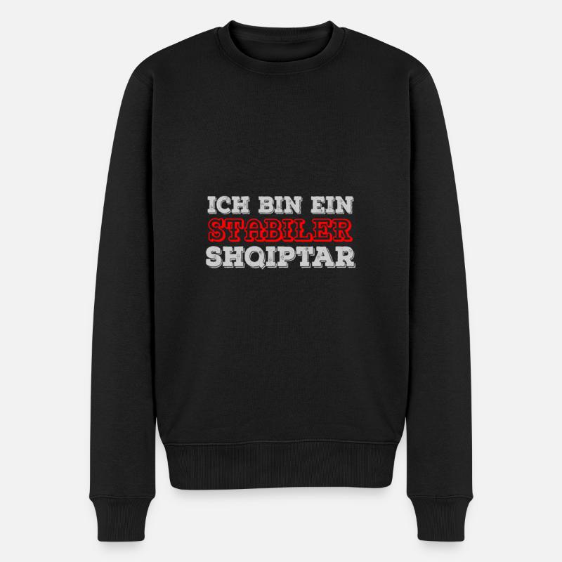 Albanien Shqiptar Albanisch Albaner - Männer Premium Bio Pullover - Schwarz