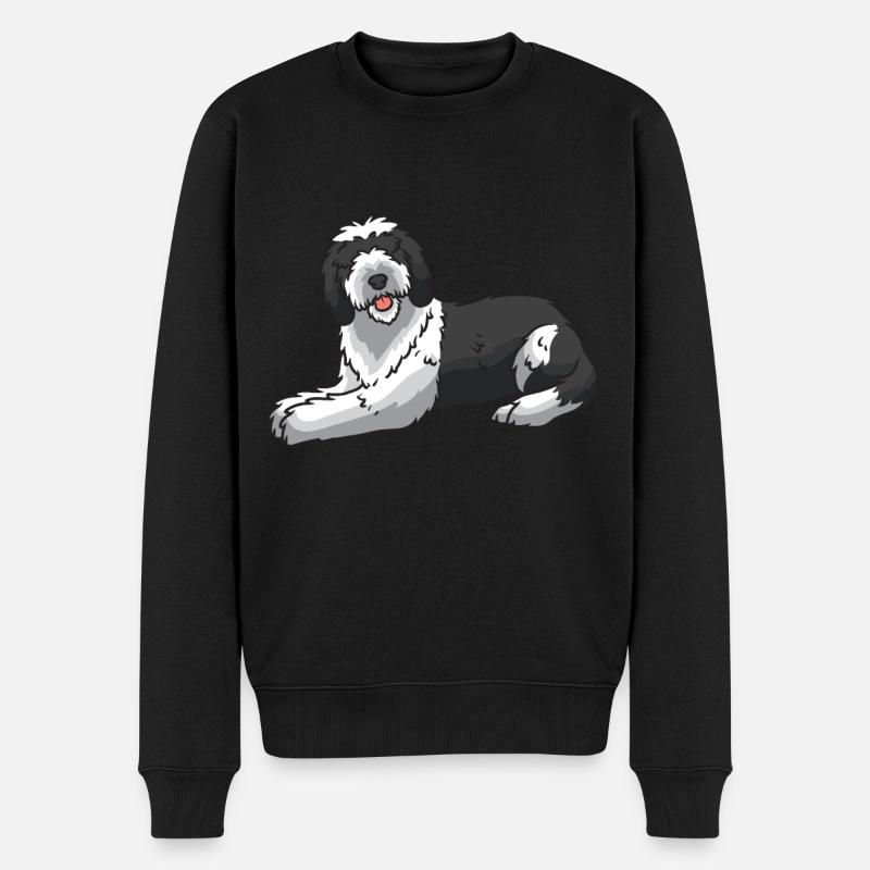 Sheepadoodle Chien - Pull Premium bio Homme - noir
