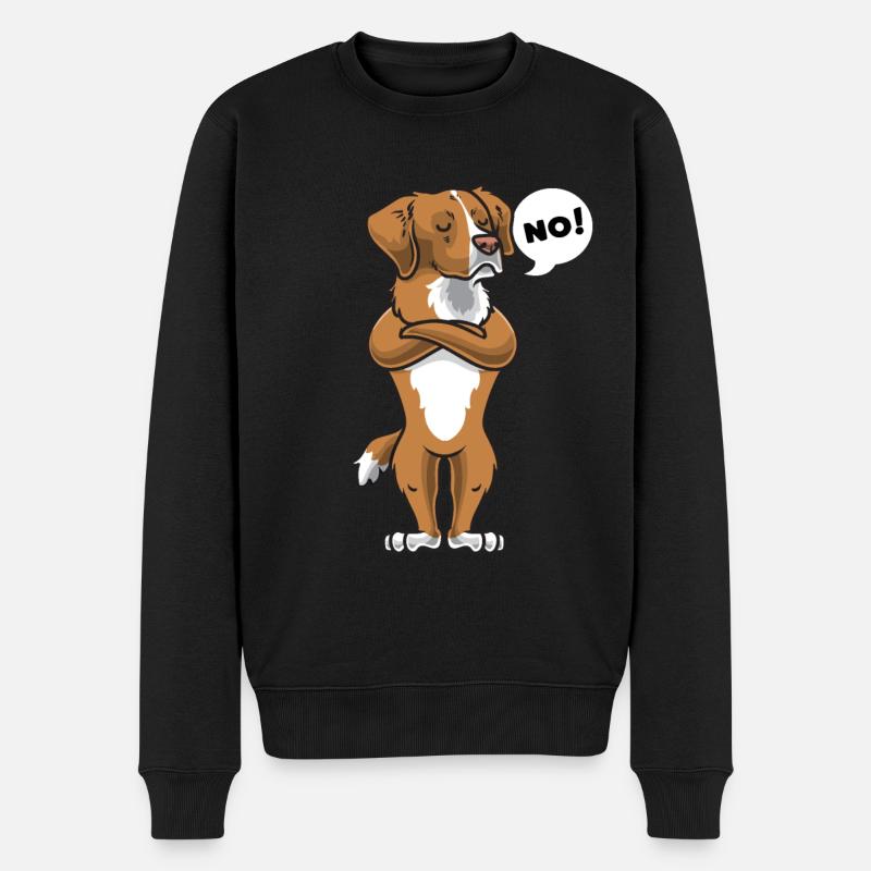 Sturer Nova Scotia Duck Tolling Retriever - Männer Premium Bio Pullover - Schwarz