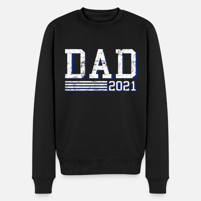 Dad 2021 - Männer Premium Bio Pullover - Schwarz