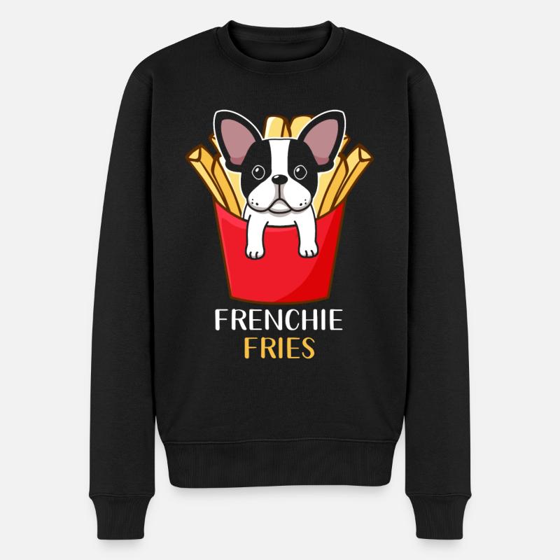 Frenchie Fries Bouledogue Français - Pull Premium bio Homme - noir