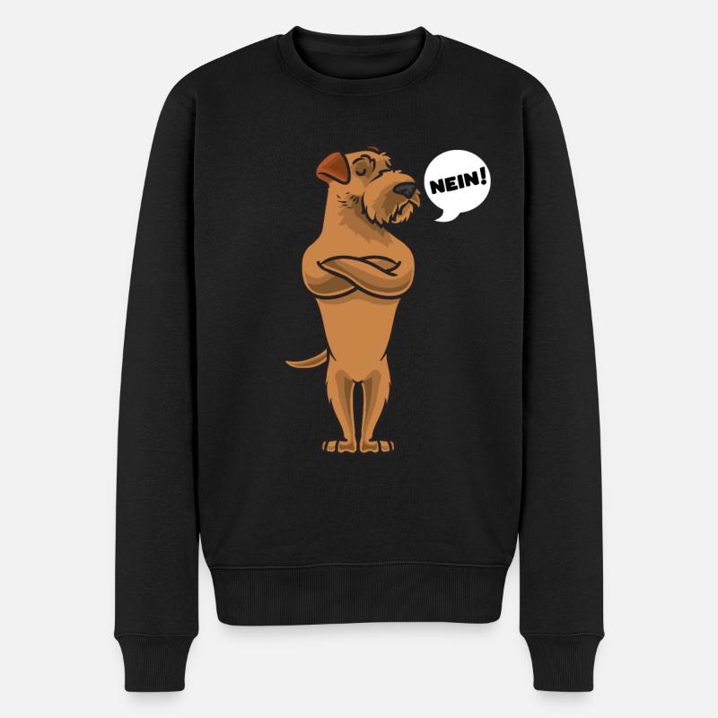Sturer Irish Terrier - Männer Premium Bio Pullover - Schwarz