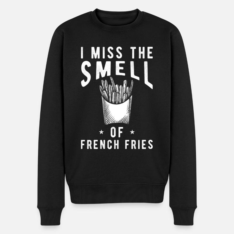 Frites de frites drôles - Pull Premium bio Homme - noir