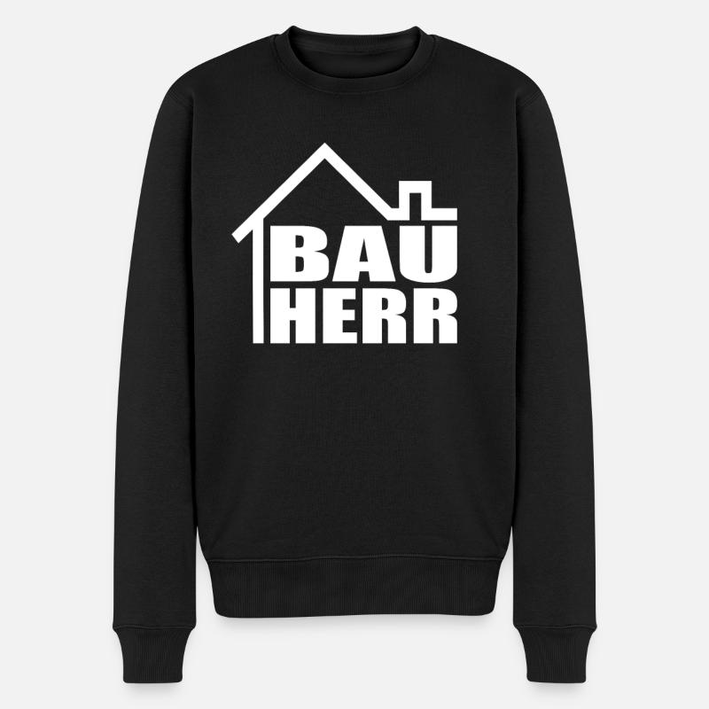 Bauherr Hausbau Bauherren Richtfest Haus Bauherr - Männer Premium Bio Pullover - Schwarz