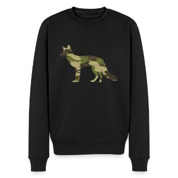 Fox Foxes Camouflage Hunter Gifts - Men's Premium Organic Jumper - black - Front - Nico (187cm)