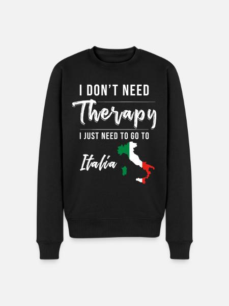 Italy saying Italy vacation - Men's Premium Organic Jumper - black