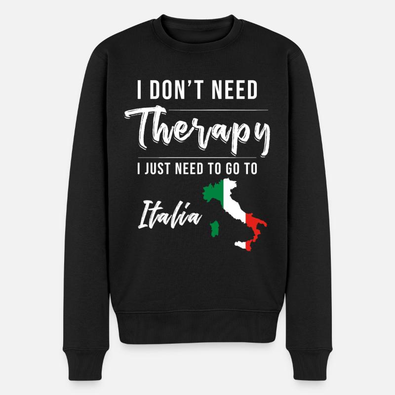 Italie disant vacances en Italie - Pull Premium bio Homme - noir
