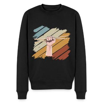 percussion - Men's Premium Organic Jumper - black - Front - Nico (187cm)