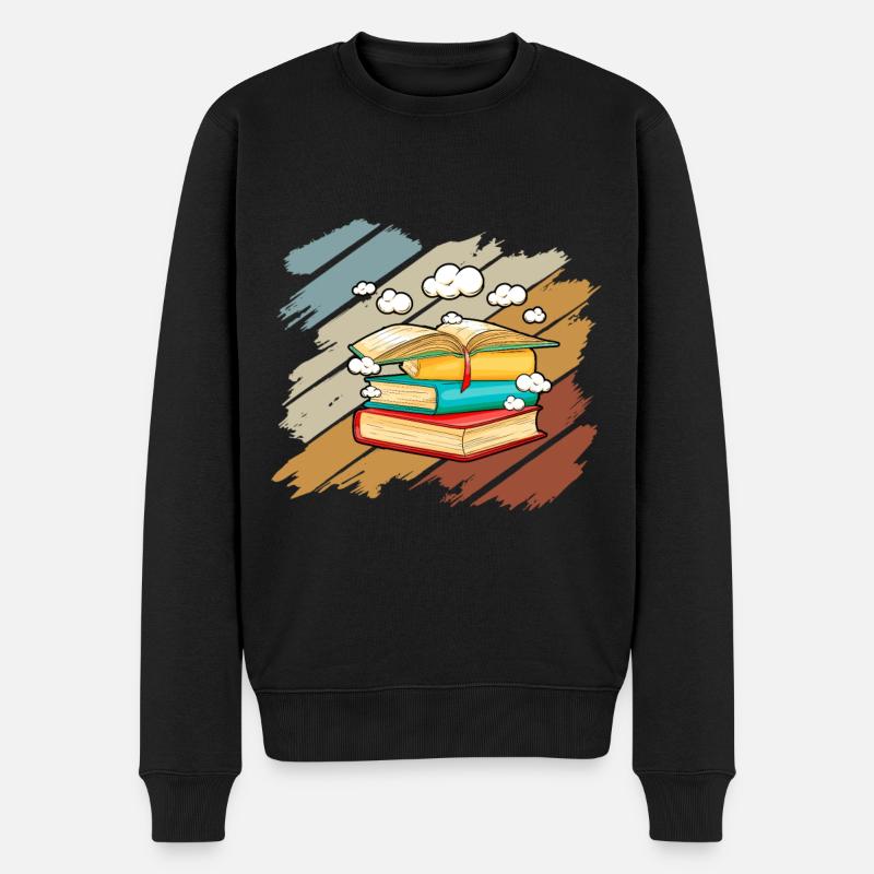 Livre Littérature Bibliothèque de cadeau - Pull Premium bio Homme - noir