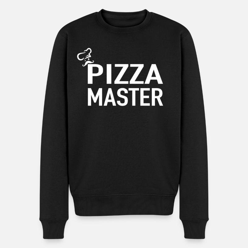 Pizza Master Pizza Chefkoch - Italienische Pizza - Männer Premium Bio Pullover - Schwarz