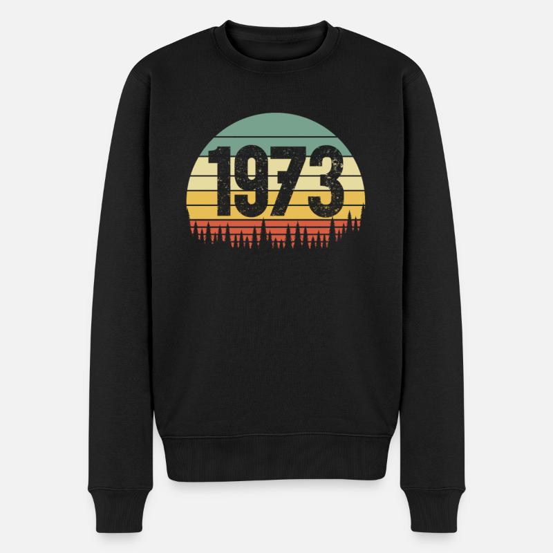 Geburtsjahr Jahrgang 1973 - Männer Premium Bio Pullover - Schwarz