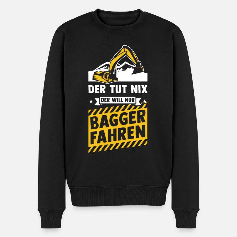 Bagger - Männer Premium Bio Pullover - Schwarz