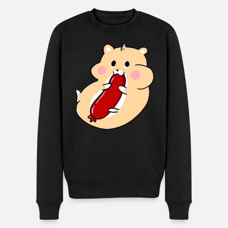Hamster au salami - Pull Premium bio Homme - noir