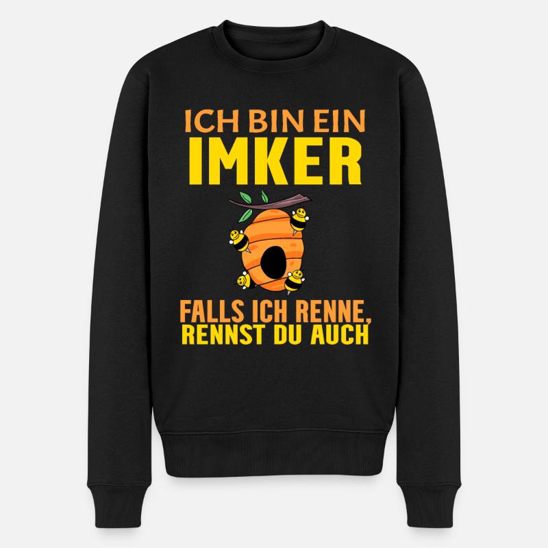 Imker Honig Imkerei - Männer Premium Bio Pullover - Schwarz