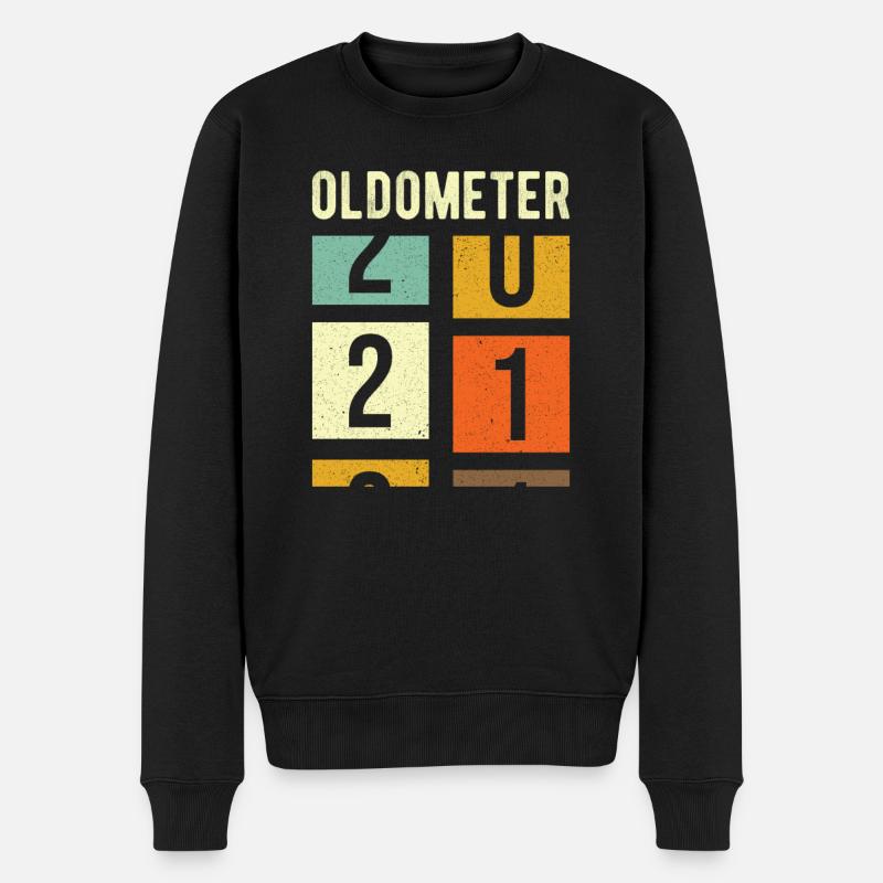 Oldomètre 21e anniversaire cadeau - Pull Premium bio Homme - noir