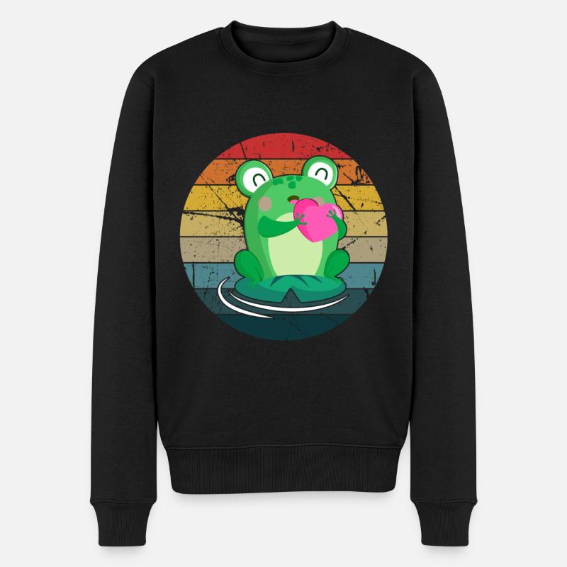 la grenouille - Pull Premium bio Homme - noir