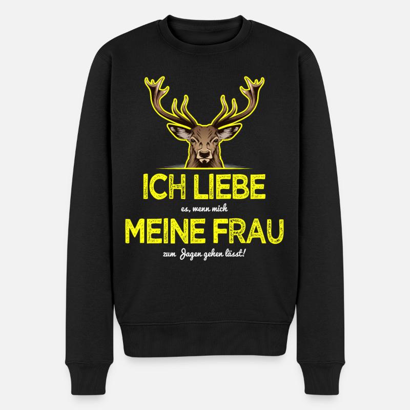Jäger Sprüche - Männer Premium Bio Pullover - Schwarz
