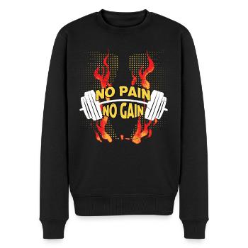 Haltérophilie Haltérophilie Powerlifting Bodybuilder - Pull Premium bio Homme - noir - Devant - Nico (187cm)