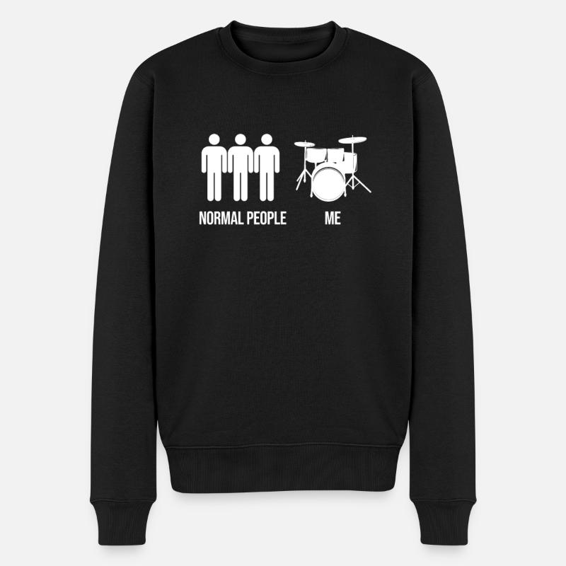 Schlagzeug Schlagzeuger Drummer Instrument Spruch - Männer Premium Bio Pullover - Schwarz