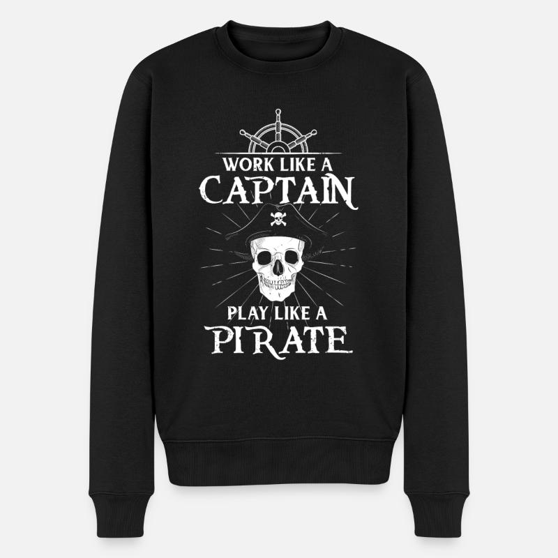 Pirate Cadeau Pirate Pirate Navire pirate Corsaire - Pull Premium bio Homme - noir
