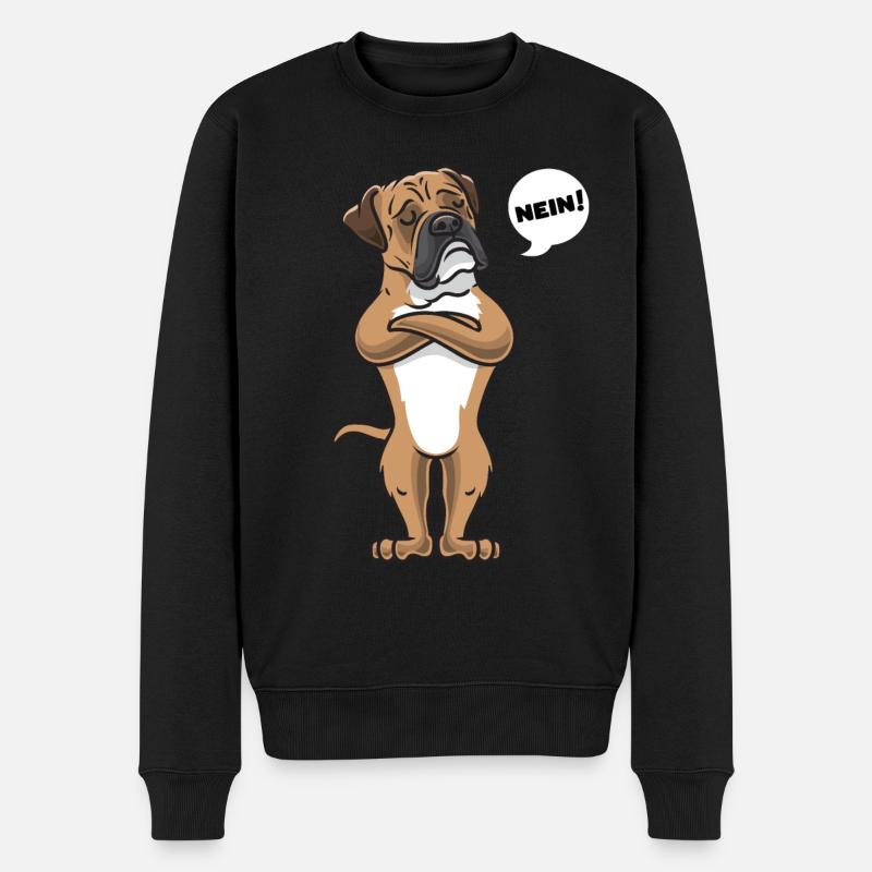 Sturer Hund Continental Bulldog Hund - Männer Premium Bio Pullover - Schwarz