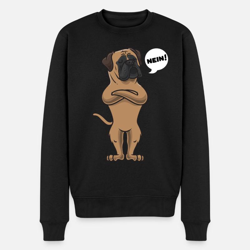 Bullmastiff Hund - Männer Premium Bio Pullover - Schwarz