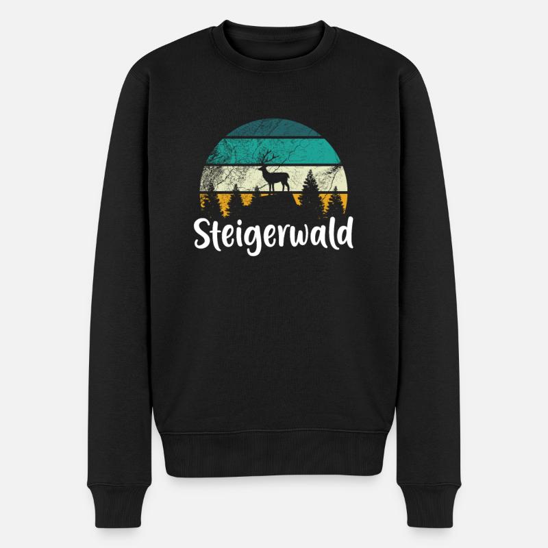 Steigerwald Steigerwälder Lebensgefühl Heimat - Männer Premium Bio Pullover - Schwarz