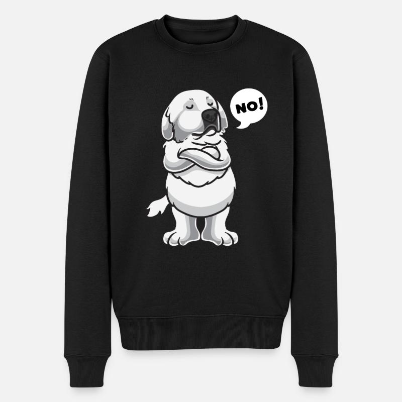 Chien de Montagne des Pyrénées Pyrenäenberghund - Männer Premium Bio Pullover - Schwarz