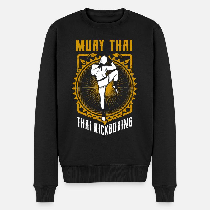 Muay Thai Boxe - Pull Premium bio Homme - noir