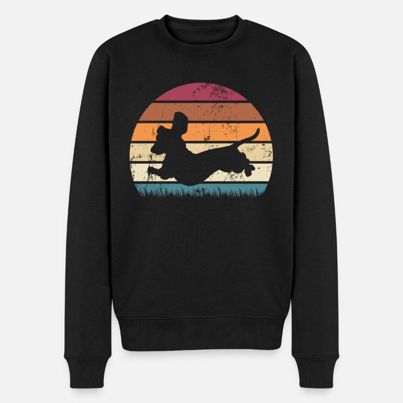 Dackel Hund Hundebesitzer Dackel Welpe Dachshund - Männer Premium Bio Pullover - Schwarz