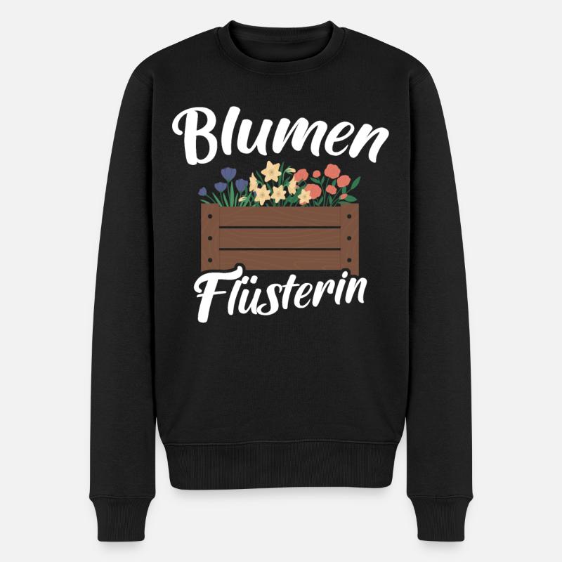 Blumen Blumenbeet Floristin Blumenflüsterer - Männer Premium Bio Pullover - Schwarz