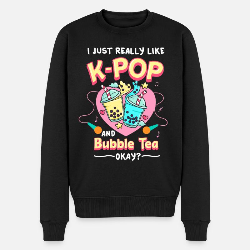 K-Pop - Pull Premium bio Homme - noir