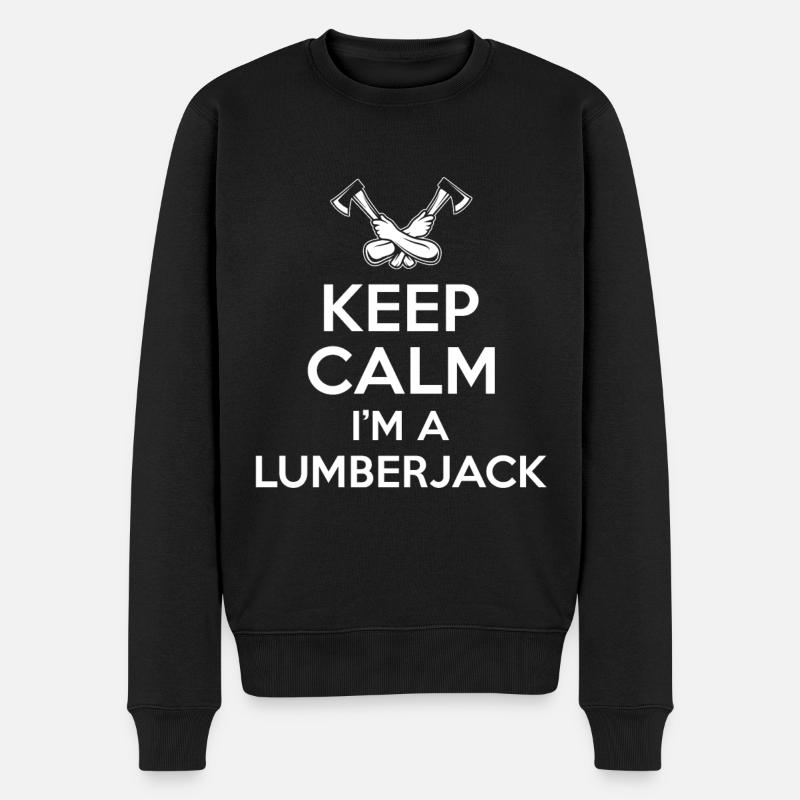 Keep Calm Lumberjack - Pull Premium bio Homme - noir
