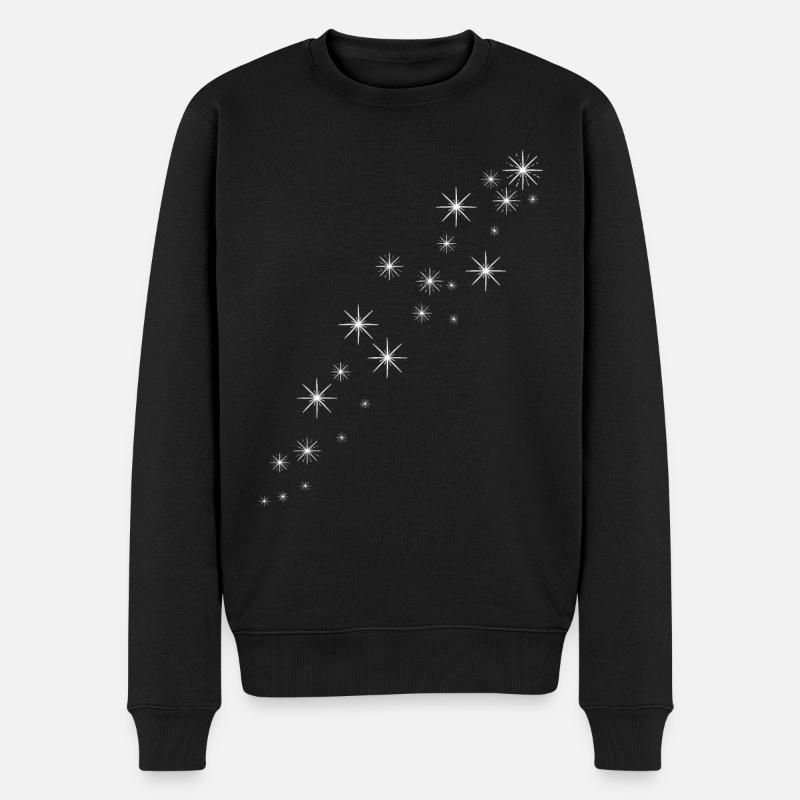 Sterne - Männer Premium Bio Pullover - Schwarz
