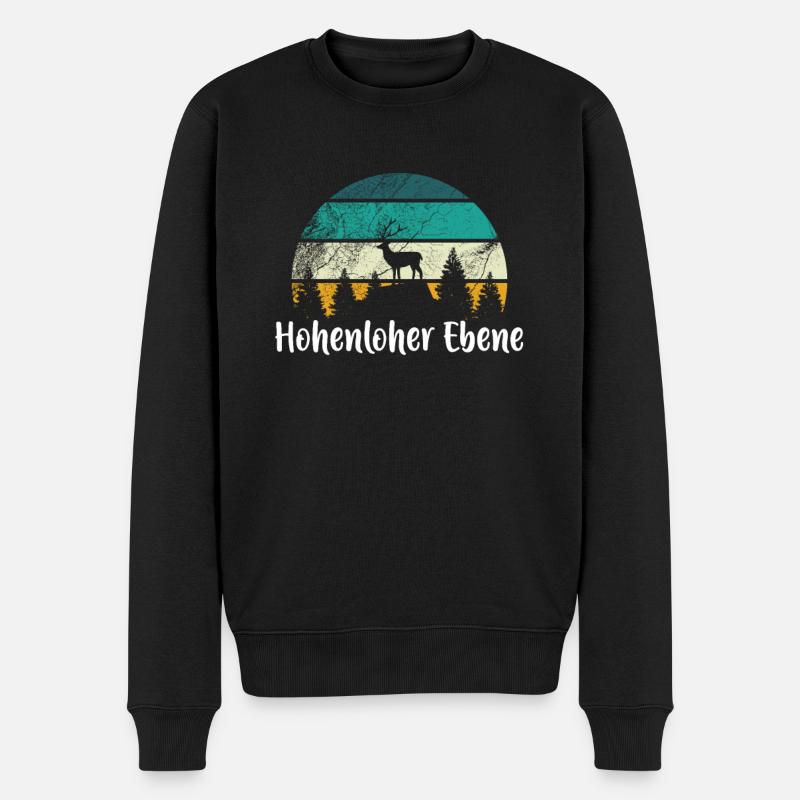 Hohenloher Ebene - Männer Premium Bio Pullover - Schwarz