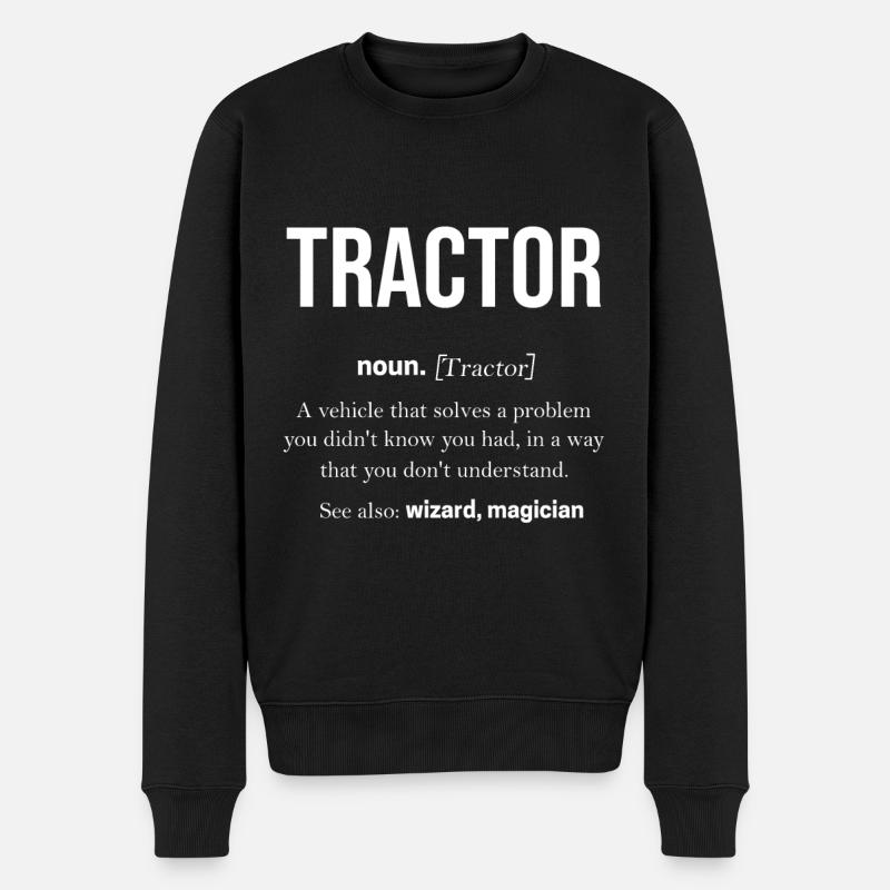 Traktor - Männer Premium Bio Pullover - Schwarz
