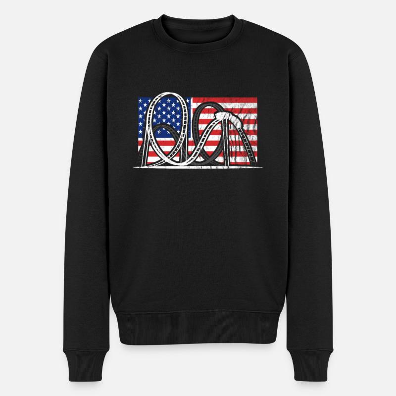 Roller Coaster American Roller Coaster - Men's Premium Organic Jumper - black
